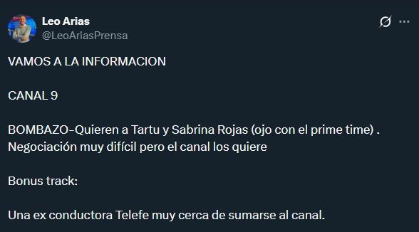 Sabrina Rojas y Augusto Tartu Tartúfoli fueron tentados para desembarcar en otro canal