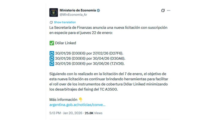 X Ministerio de Economía 21012026