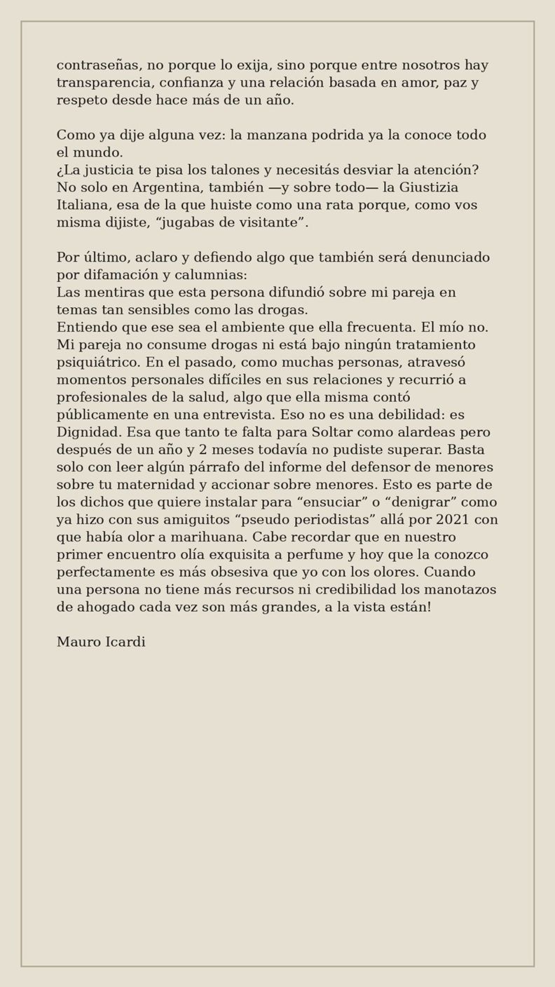 Descargo de Mauro Icardi