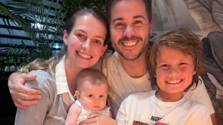 Nicolás Magaldi y su familia