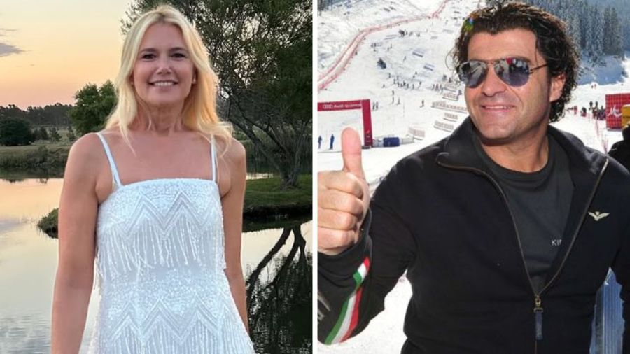 Valeria Mazza y Alberto Tomba