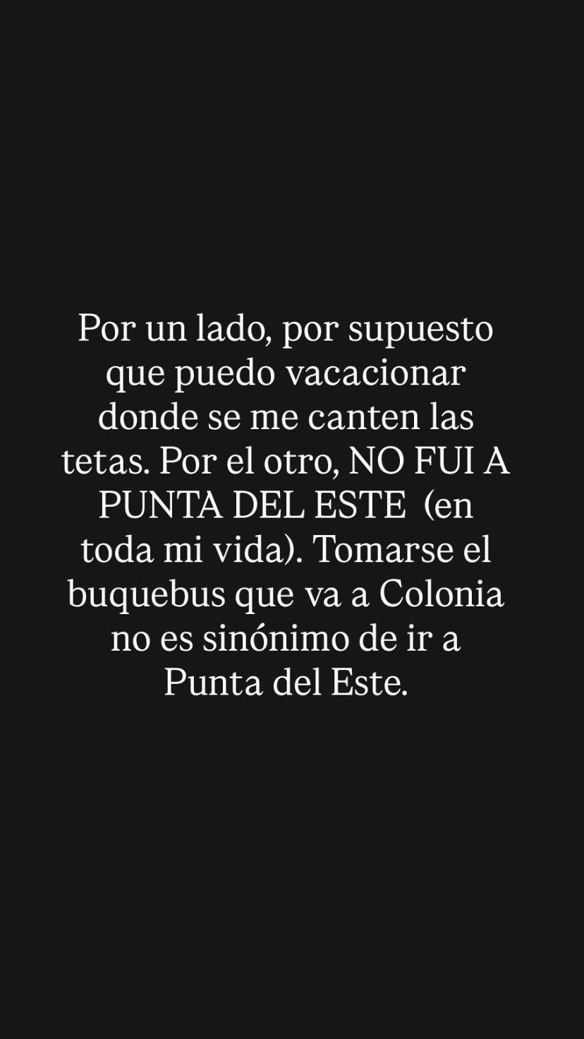 Julia Mengolini salió al cruce tras el revuelo por sus vacaciones