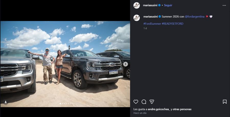 María Susini junto con Facundo Arana