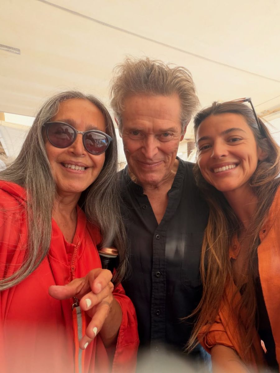 Calu Rivero con Willem Dafoe