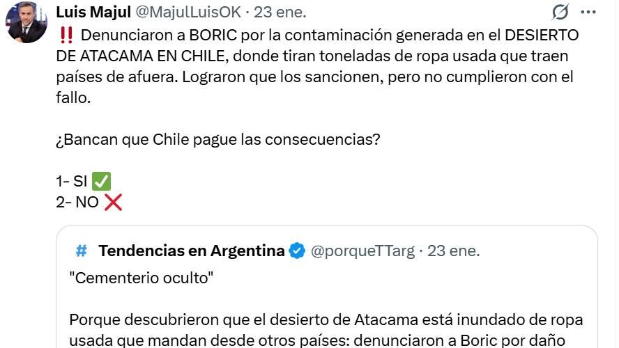 Cementerio de ropa en Atacama