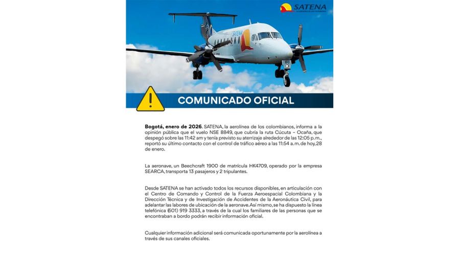 Líneas Aéreas Satena 28012026