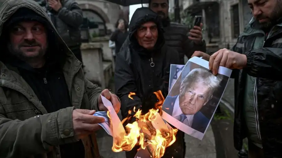 Protesta en Irán contra Donald Trump