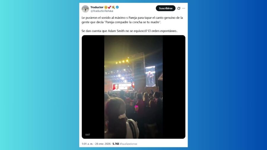 Tuit de Traductor Te Ama contra Sebastián Pareja