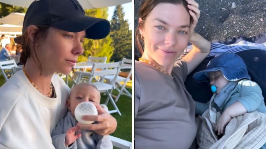 Las vacaciones de Laura Laprida y su bebé Otto