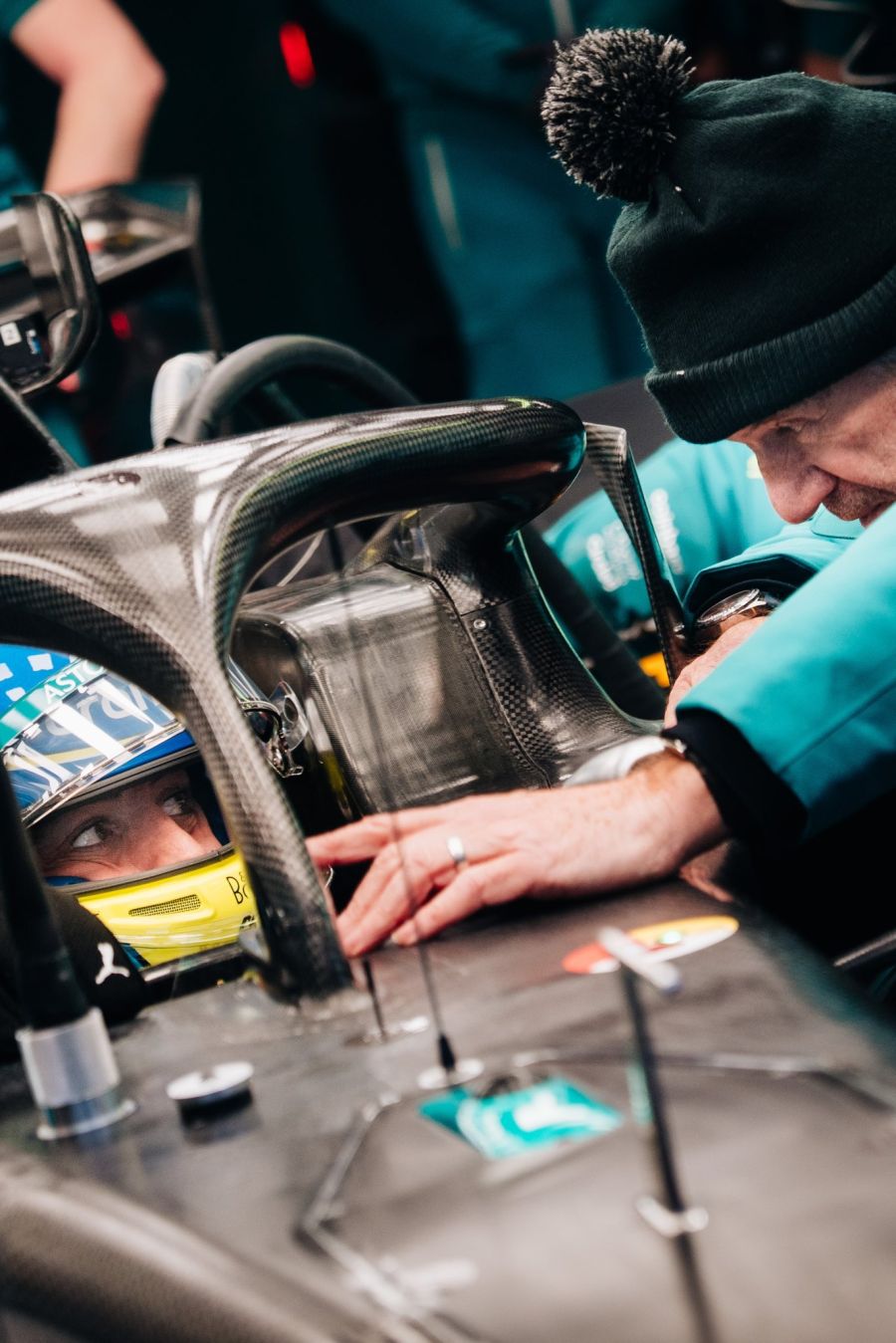 Equipo Aston Martin en Barcelona