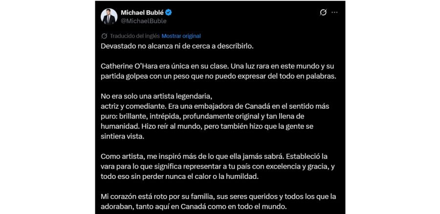 Michael Bublé a Catherine O´Hara