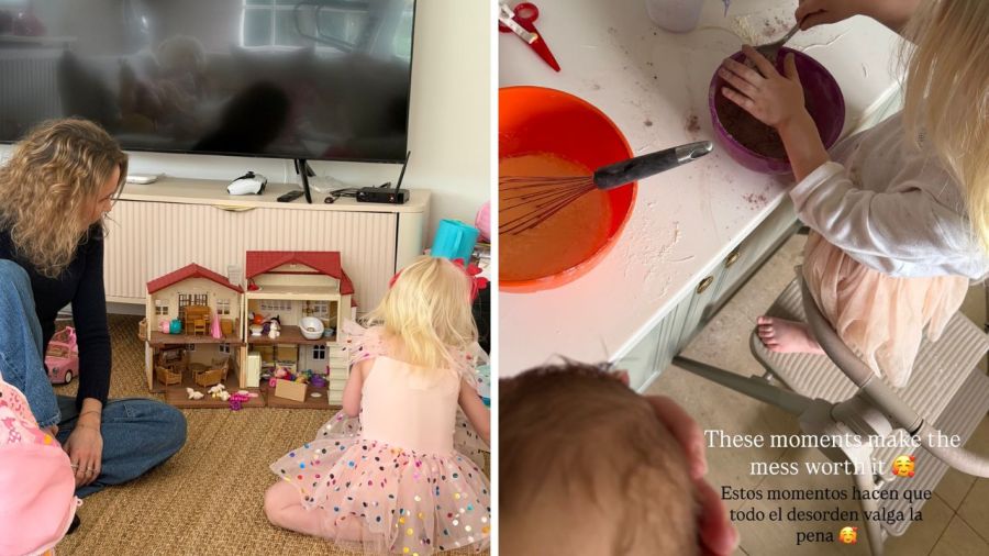 Elle, hija de Maxi López y Daniela Christiansson