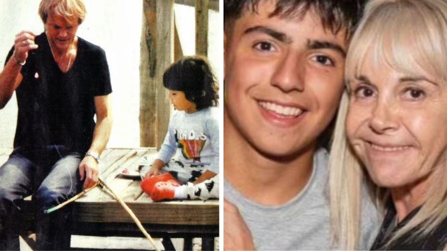 Claudia Villafañe y nieto Benjamín