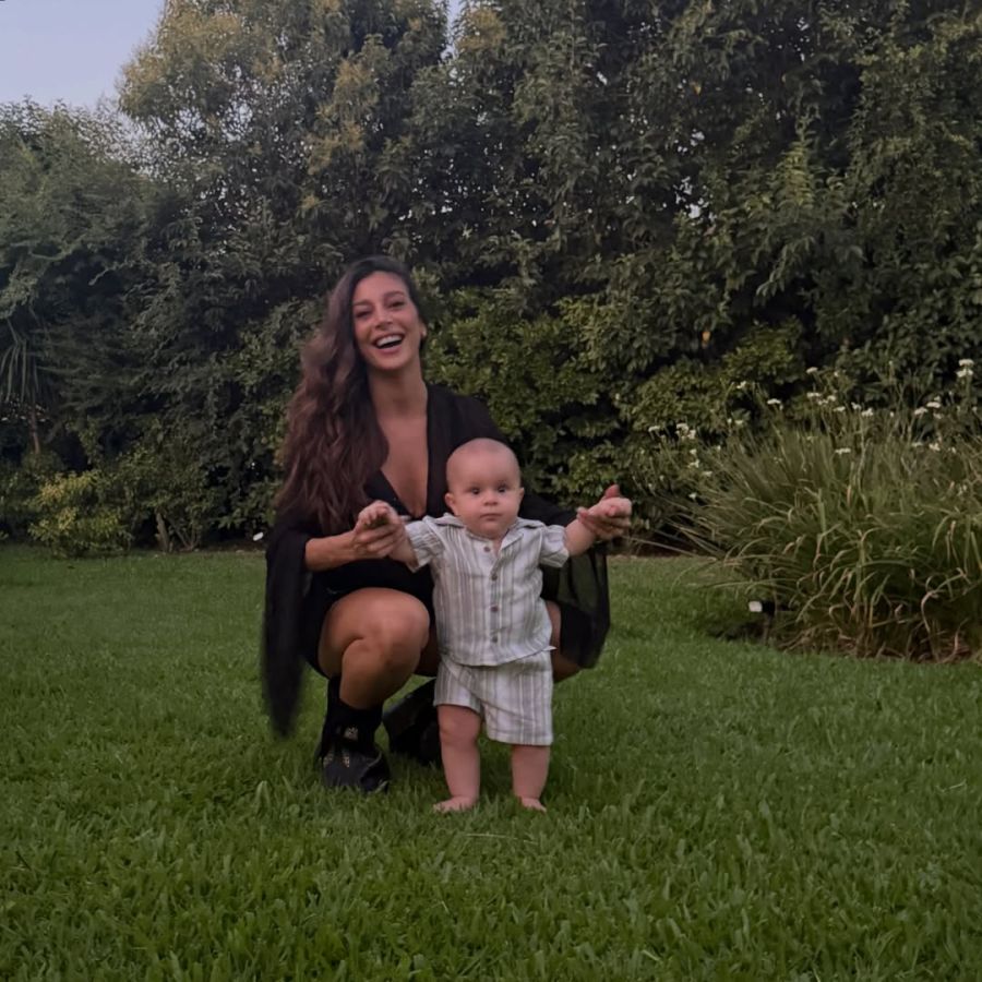 Sol Pérez y su hijo Marco