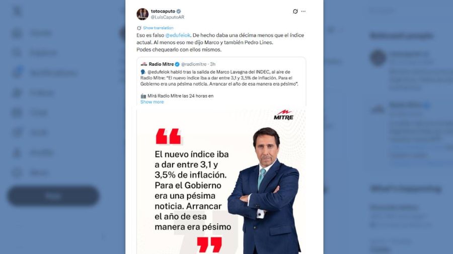 Posteo Luis Caputo 03022026