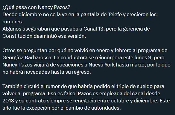 Ángel de Brito reveló la verdad sobre el futuro de Nancy Pazos en Telefe