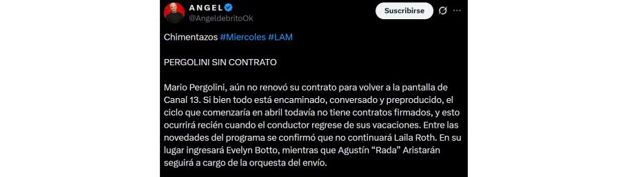 Ángel de Brito sobre el futuro de Mario Pergolini