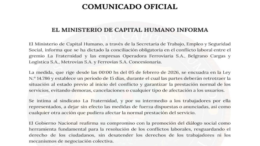 Conciliación Obligatoria La Fraternidad 20260204