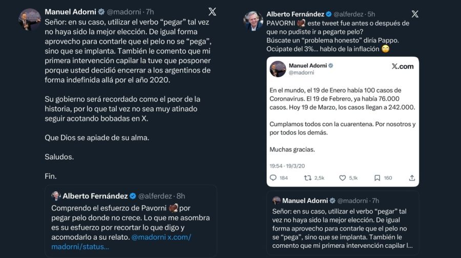 Manuel Adorni - Alberto Fernández