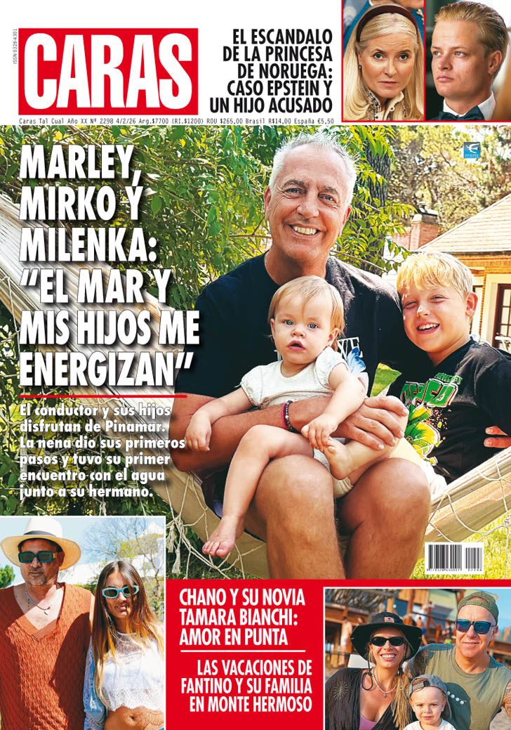 Marley con Mirko y Milenka en Pinamar: “El mar y mis hijos me energizan”