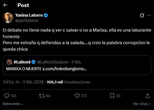 Posteos de Yanina Latorre