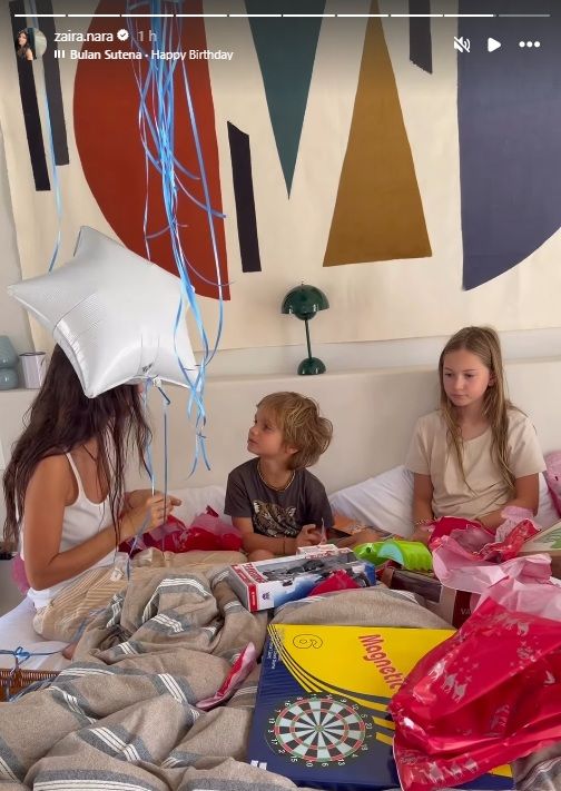 Zaira Nara y sus hijos