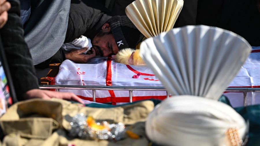 Funerales de las victimas del atentado suicida en una mezquita chií de Islamabad, la capital de Pakistán.07022026