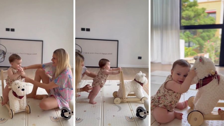 Marina Señuk mostró el patio de juegos de su hija Malaika