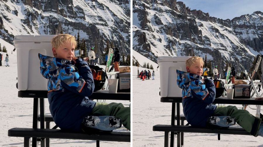 Mirko en la nieve de Colorado, EE.UU