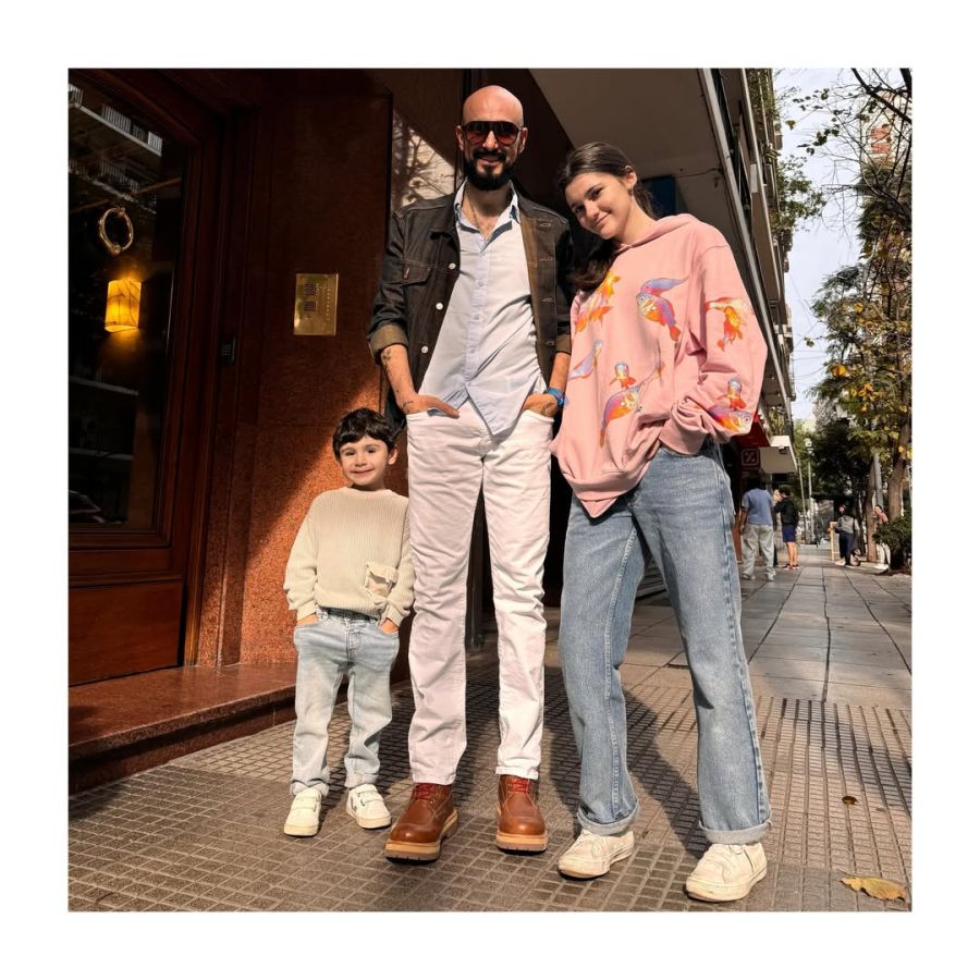 Abel Pintos y su familia