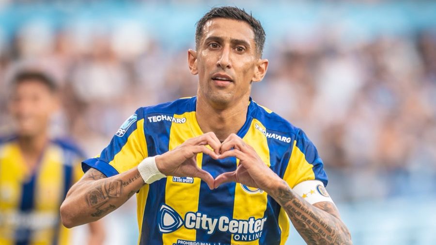 Ángel Di María jugando para Rosario Central