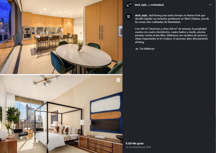 Penthouse de Bad Bunny en Nueva York