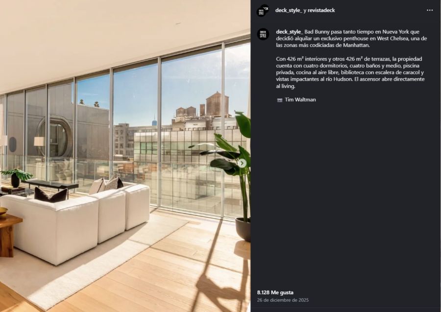 Penthouse de Bad Bunny en Nueva York