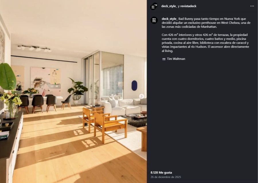 Penthouse de Bad Bunny en Nueva York