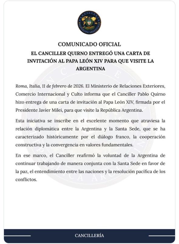 Post Cancillería invitación al Papa