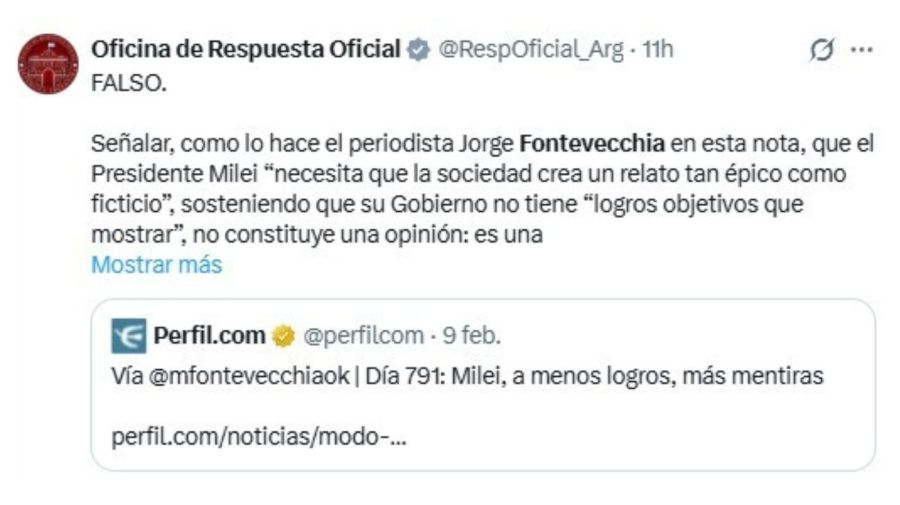 Tuit Oficina de Respuesta Oficial