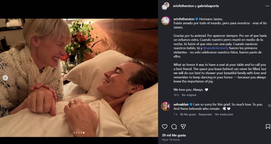 Los amigos de James Van Der Beek mostraron las fotos de antes de su muerte