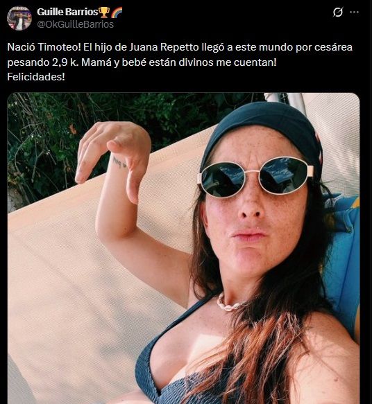 Nació Timoteo, el hijo de Juana Repetto