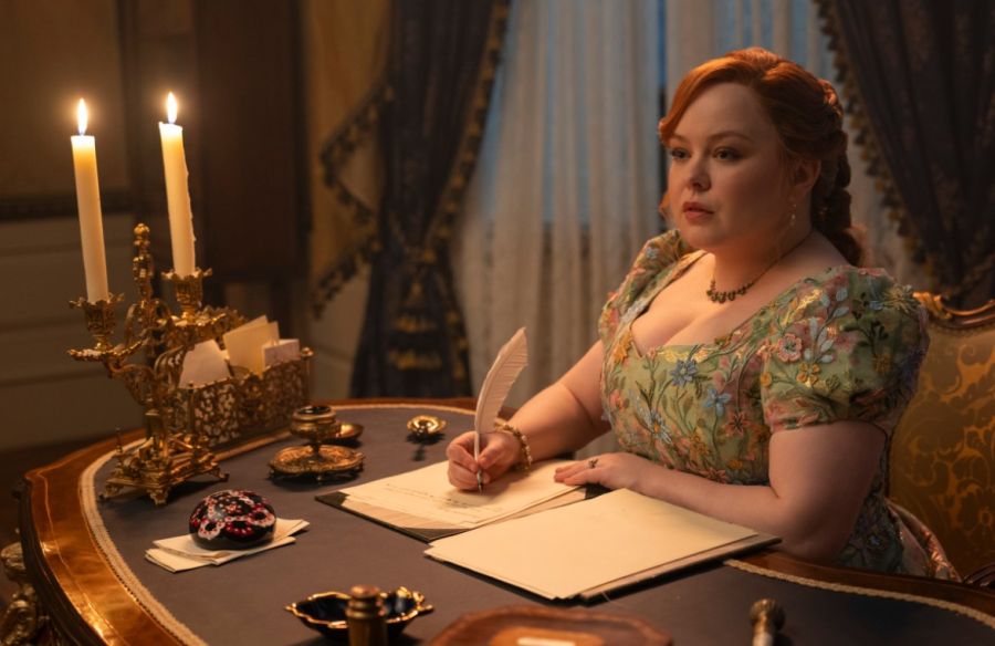 Nicola Coughlan como Penélope Bridgerton en el episodio 405 de Bridgerton