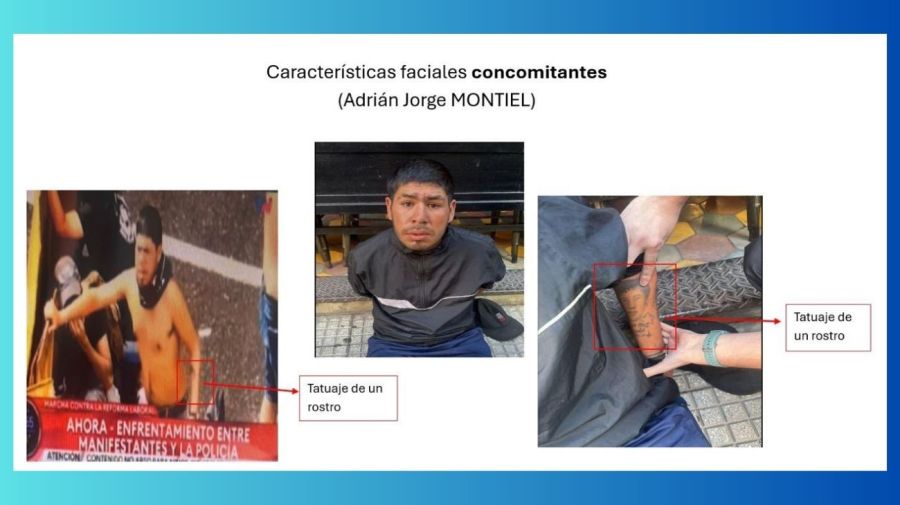 Imagen del primer sospechoso detenido difundida por Jorge Macri