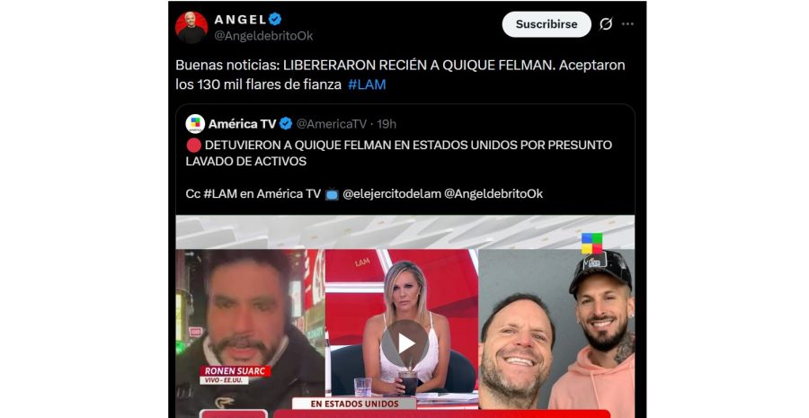 Liberaron a Quique Felman