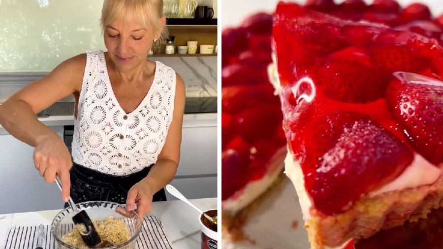 La receta de tarta de frutillas de Jimena Monteverde
