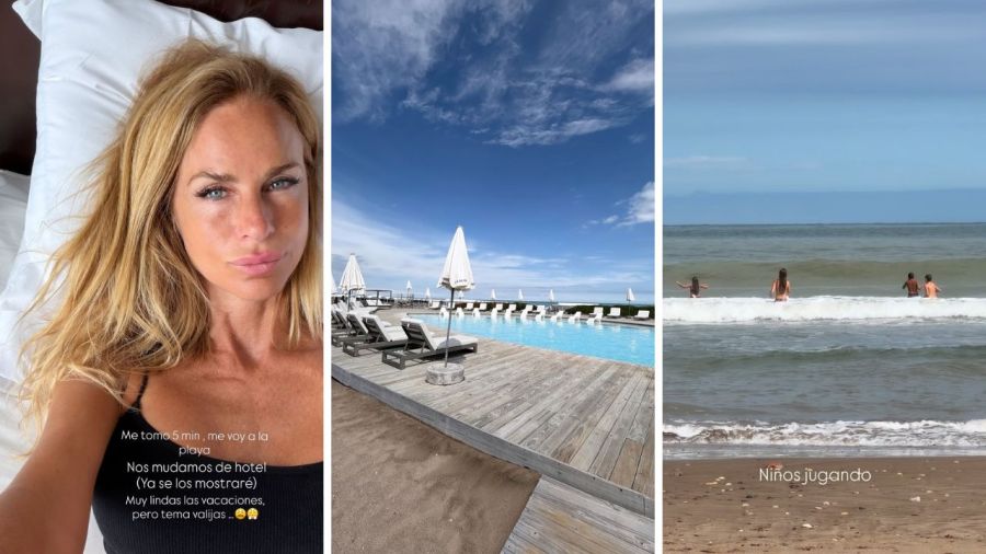 Las vacaciones de Sabrina Rojas y sus hijos