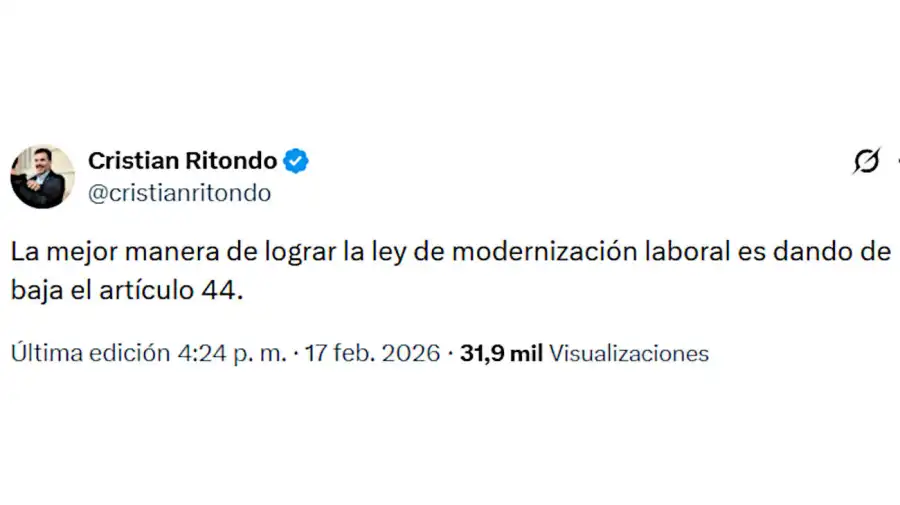 Capturas de X ley de tranbajo 20260217