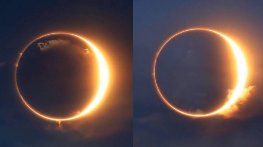 Eclipse solar anular sobre la Antártida 17022026