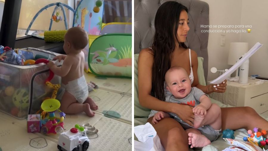 Sol Pérez y su bebé