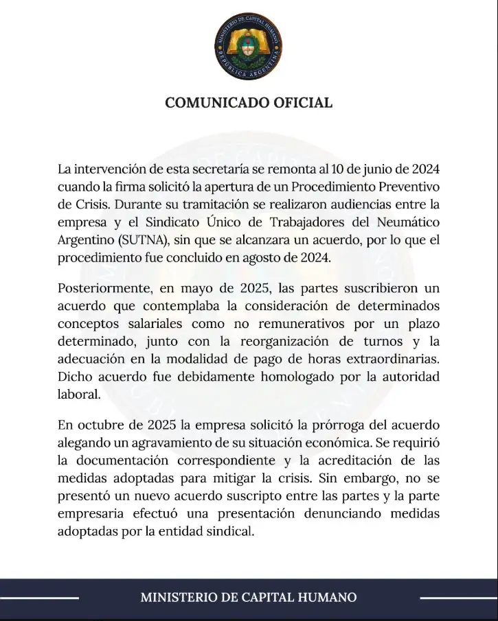 Comunicado Capital Humano 18022026