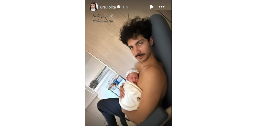 El Chino Darín junto a su bebé