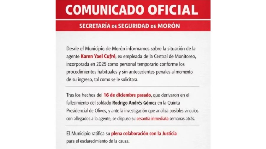 Investigación por el suicidio de un soldado en la Quinta de Olivos 20260218
