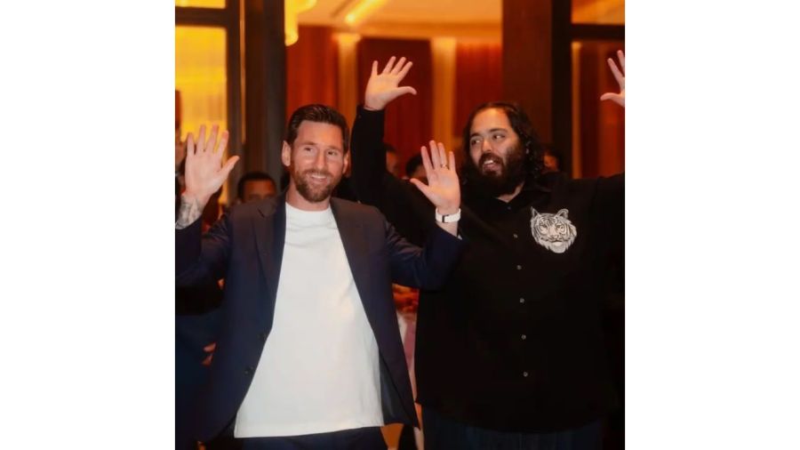 Lionel Messi y Anant Ambani